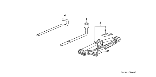 2006 Honda Civic Tools - Jack Diagram