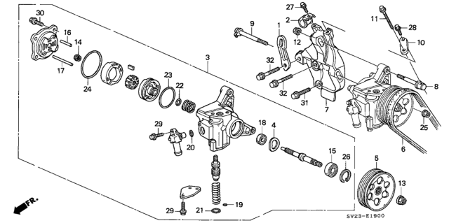 Belt,Power Steering P (4Pk1062) Diagram for 56992-P0A-J03