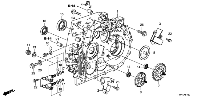 2018 Honda Accord Hybrid Solenoid Assy. B Diagram for 28460-RT4-003