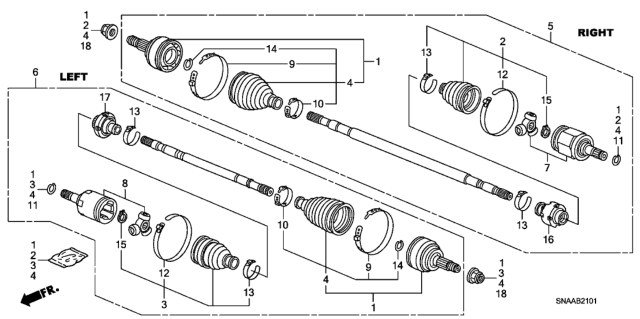 2009 Honda Civic Driveshaft Diagram