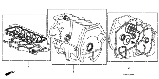 2011 Honda Civic Gasket Kit, Cylinder Head Diagram for 06110-RNA-000