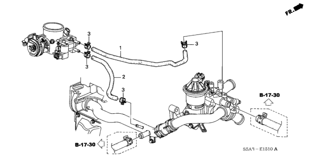 2001 Honda Civic Water Hose Diagram