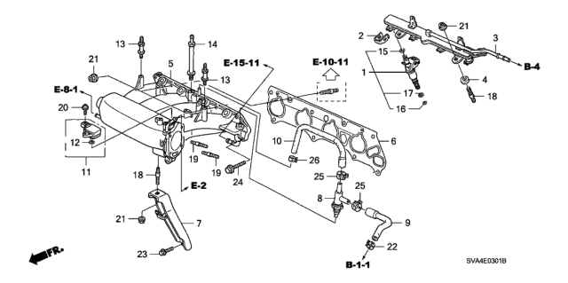 2007 Honda Civic Intake Manifold (2.0L) Diagram