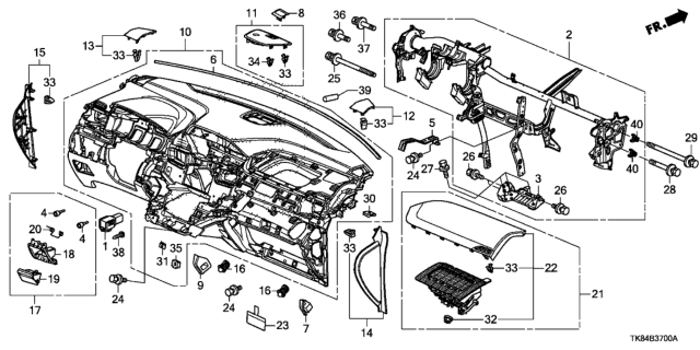 2011 Honda Odyssey Instrument Panel Diagram