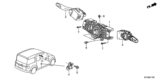 2011 Honda Element Combination Switch Diagram