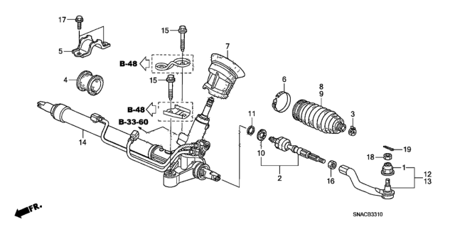 2010 Honda Civic P.S. Gear Box (HPS) Diagram