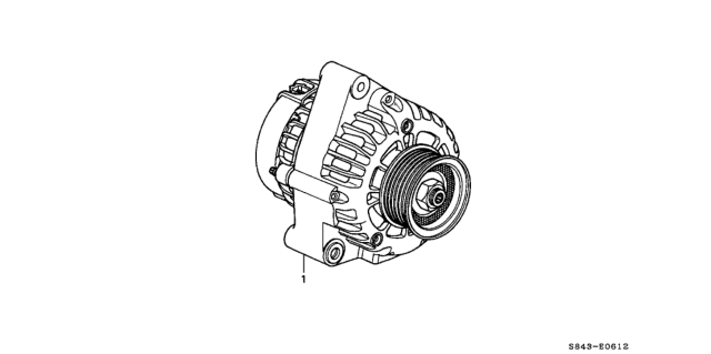 2000 Honda Accord Alternator (Delphi) (V6) Diagram