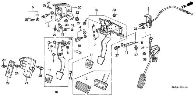 1999 Honda Accord Pedal Diagram