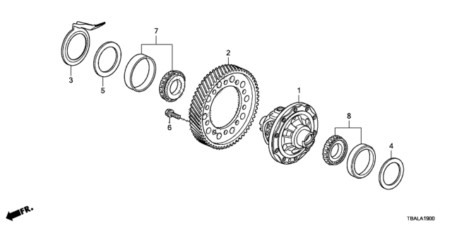 2021 Honda Civic AT Differential Diagram