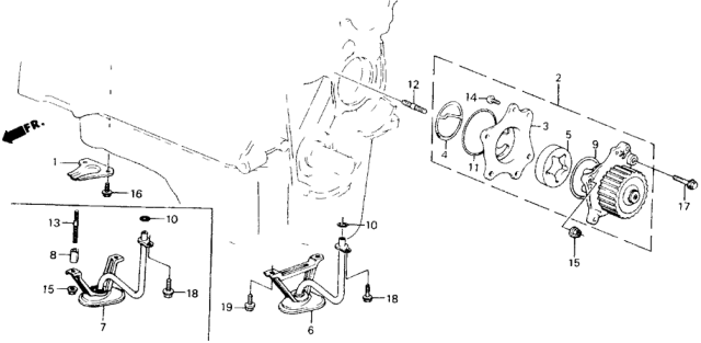 1988 Honda Accord Oil Pump - Oil Strainer Diagram