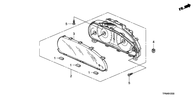 2014 Honda Crosstour Meter, Combination Diagram for 78100-TP7-A21