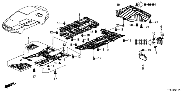 2015 Honda Civic Under Cover Diagram