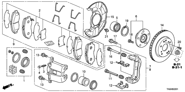 2012 Honda Accord Front Brake Diagram