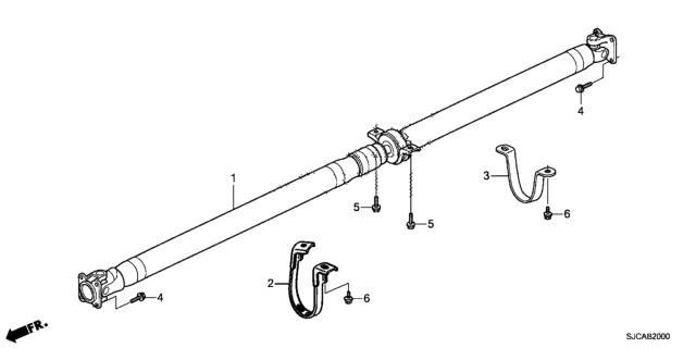 2014 Honda Ridgeline Propeller Shaft Diagram