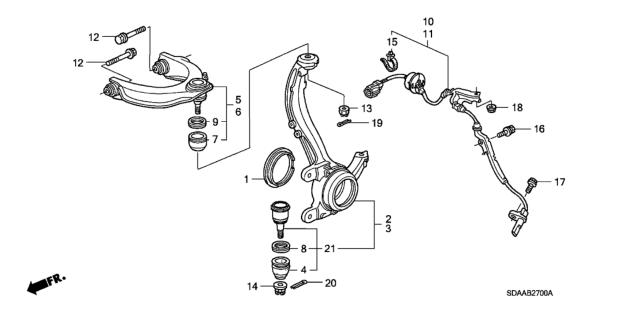 2007 Honda Accord Knuckle Diagram