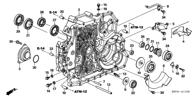 2006 Honda Pilot Cap, Torque Converter Case Diagram for 21131-PVL-000