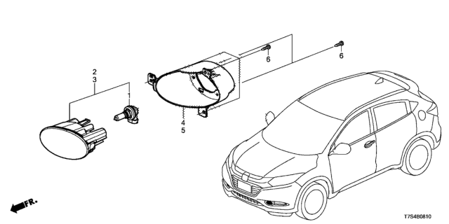 2017 Honda HR-V Foglight Diagram