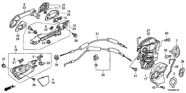 2012 Honda Accord Cover, L. *R548P* (BASQUE RED PEARL II) Diagram for 72683-TA5-A01ZR