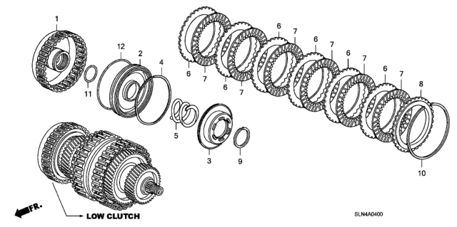 2008 Honda Fit 5 Door BASE KA 5AT AT Clutch (Low) Diagram