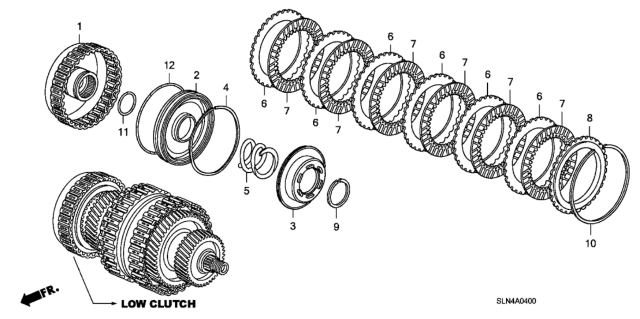 2008 Honda Fit AT Clutch (Low) Diagram