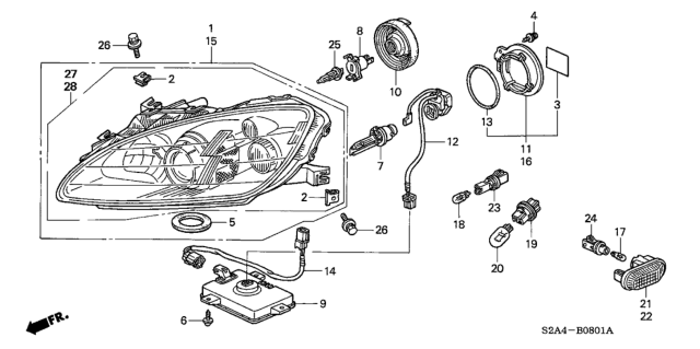 2005 Honda S2000 Headlight Diagram