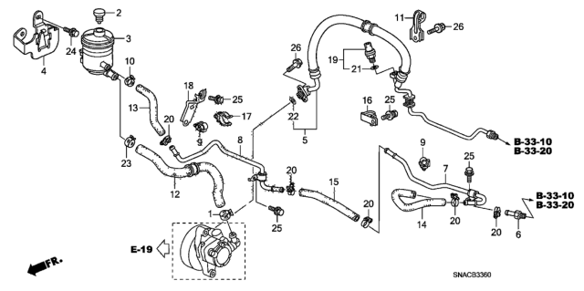 2010 Honda Civic 4 Door EX-L (NAVIGATION) KA 5MT P.S. Lines Diagram