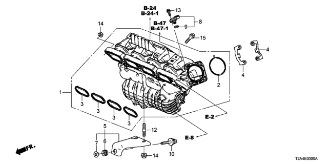 2014 Honda Accord Intake Manifold (L4) Diagram