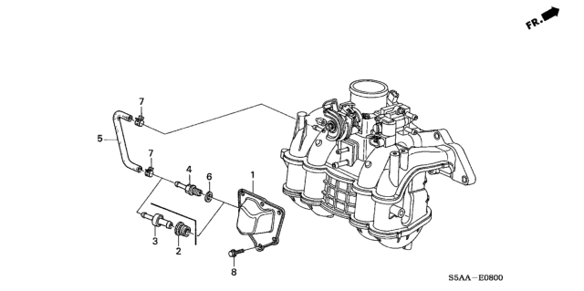 2004 Honda Civic Breather Cover Diagram