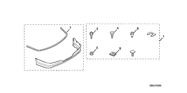 2005 Honda Odyssey Rear Underbody Spoilers Diagram