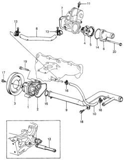 1980 Honda Civic Water Pump Diagram for 19200-PE8-600