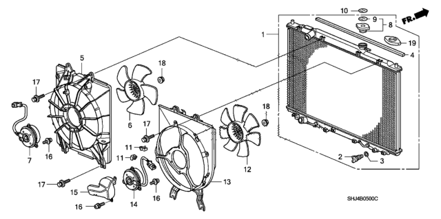 2010 Honda Odyssey Radiator Diagram