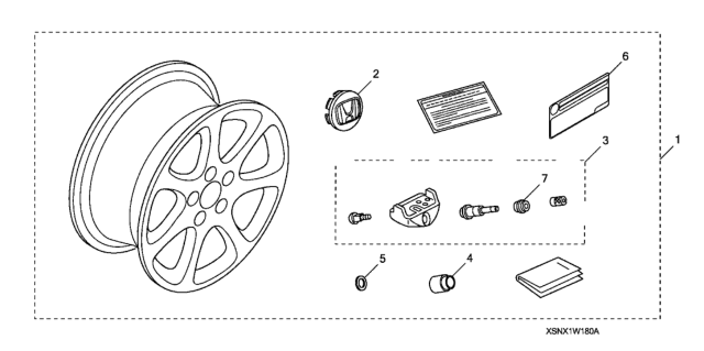 2011 Honda Civic Alloy Wheel Tpms (18") Diagram