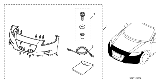 2014 Honda CR-Z 3 Door EX KA CVT Nose Mask (Full) Diagram