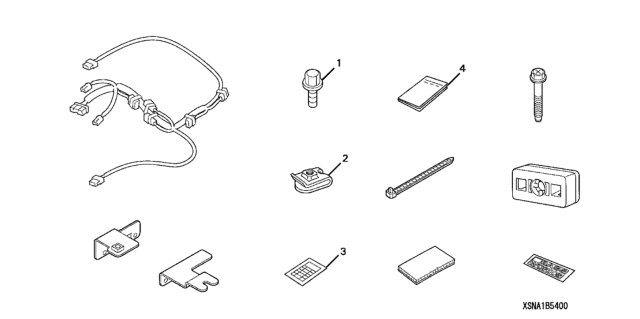 2007 Honda Civic Bass System Attachment Kit Diagram