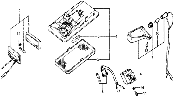 1977 Honda Accord Light Assy., Illumination *NH1L* (BLACK) Diagram for 34255-671-672ZA