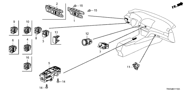 2020 Honda Accord Hybrid Switch Diagram