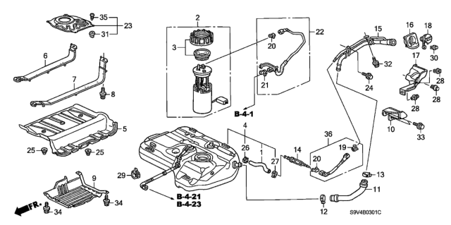 2006 Honda Pilot Pipe, Fuel Filler Diagram for 17660-S9V-A01