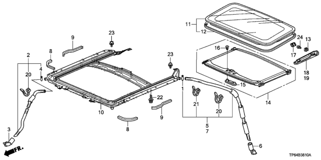 2013 Honda Crosstour Seal B, Frame Diagram for 70082-TE0-A01