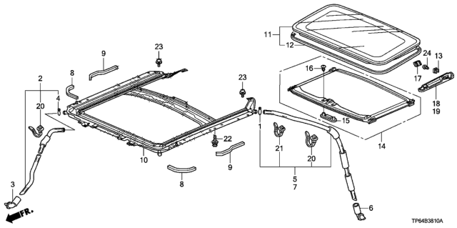 2012 Honda Crosstour Sliding Roof Diagram