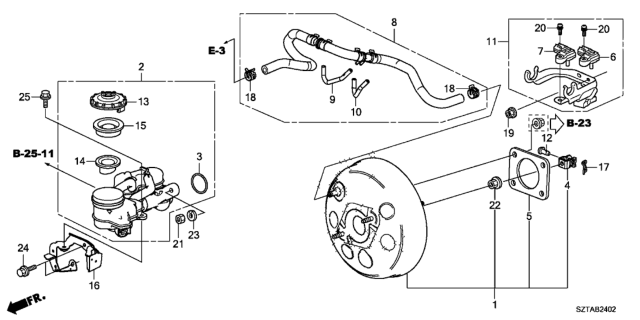 2016 Honda CR-Z Power Set, Master (9") Diagram for 01469-SZT-A50