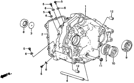 1984 Honda CRX 3AT Torque Converter Housing Diagram