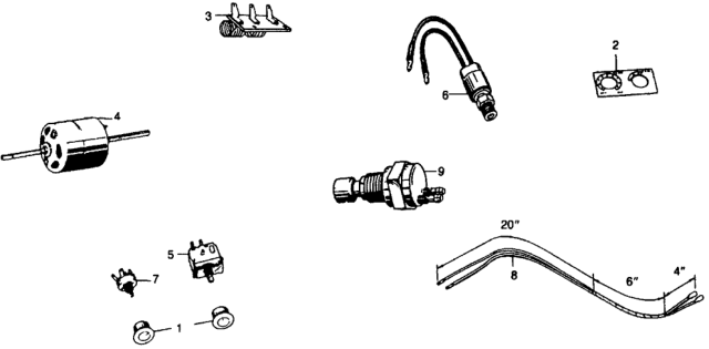 1978 Honda Civic Wire Harness Diagram for 00091-33216