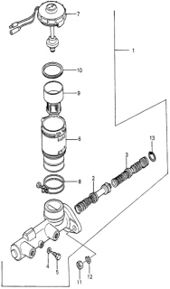 1979 Honda Prelude Brake Master Cylinder Diagram