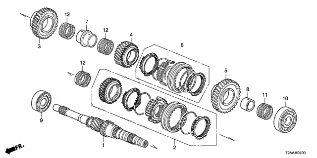 2017 Honda Accord MT Mainshaft Diagram