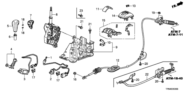 2015 Honda Crosstour Holder, Wire Diagram for 54202-TA0-A80