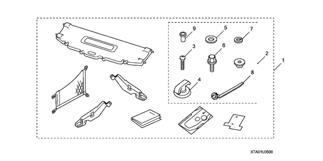 2012 Honda Accord Hardware Kit Diagram for 08U35-TA0-100R1