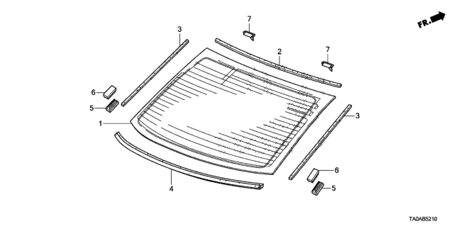 2012 Honda Accord Rear Windshield Diagram