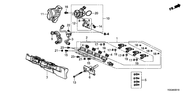 2017 Honda Civic Fuel Injector Diagram