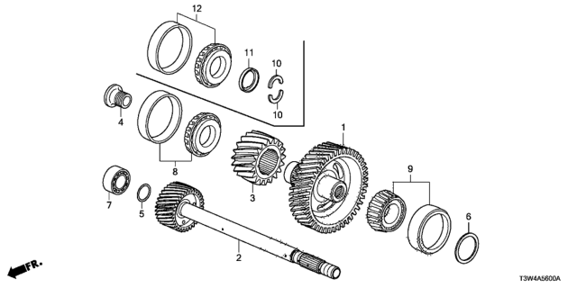 2015 Honda Accord Hybrid Bearing, Ball (20X43.5X18.3) Diagram for 91011-5M4-005