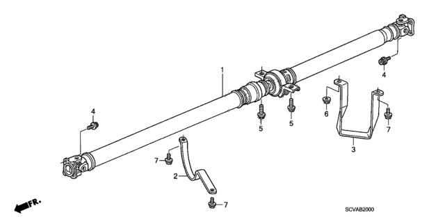 2007 Honda Element Propeller Shaft Diagram